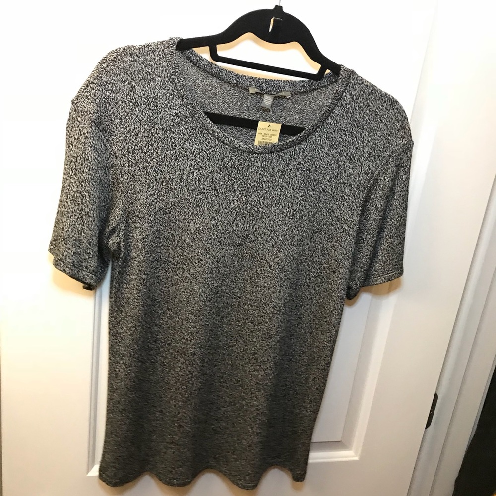 Knit Marled Gray T-Shirt